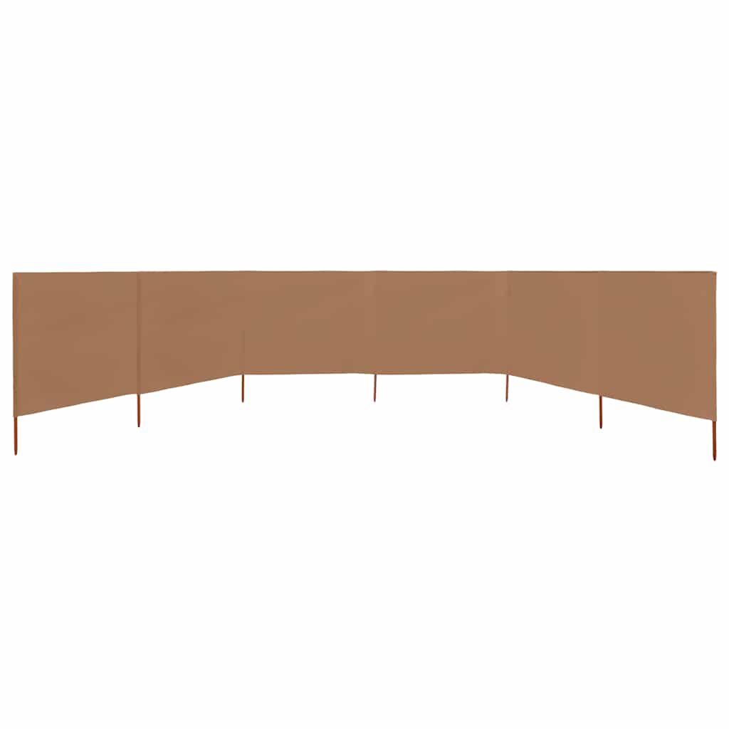 vidaXL Wind Screen | Taupe | Non-woven fabric, Wood | Large | Foldable 3