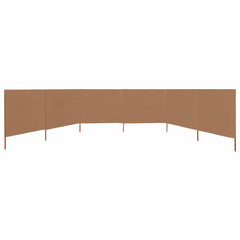 vidaXL Wind Screen | Taupe | Non-woven fabric, Wood | Large | Foldable 3