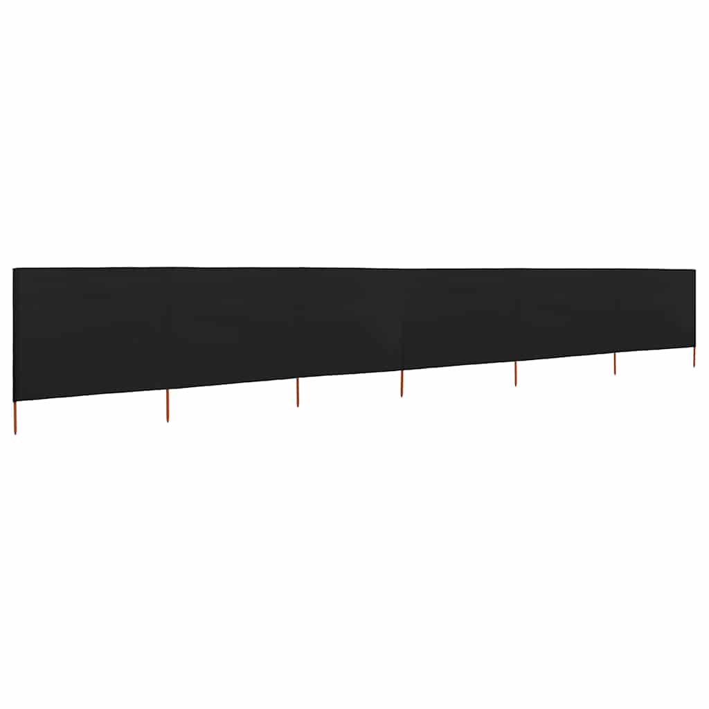 vidaXL 6-panel Wind Screen Fabric 800x120 cm Black 2
