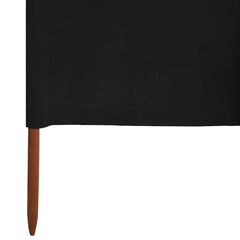 vidaXL 6-panel Wind Screen Fabric 800x120 cm Black 5