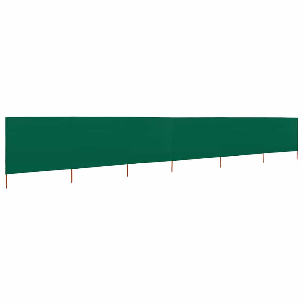 6-panel Wind Screen Fabric 800x160 cm Drop 160 cm Width 800 cm Green