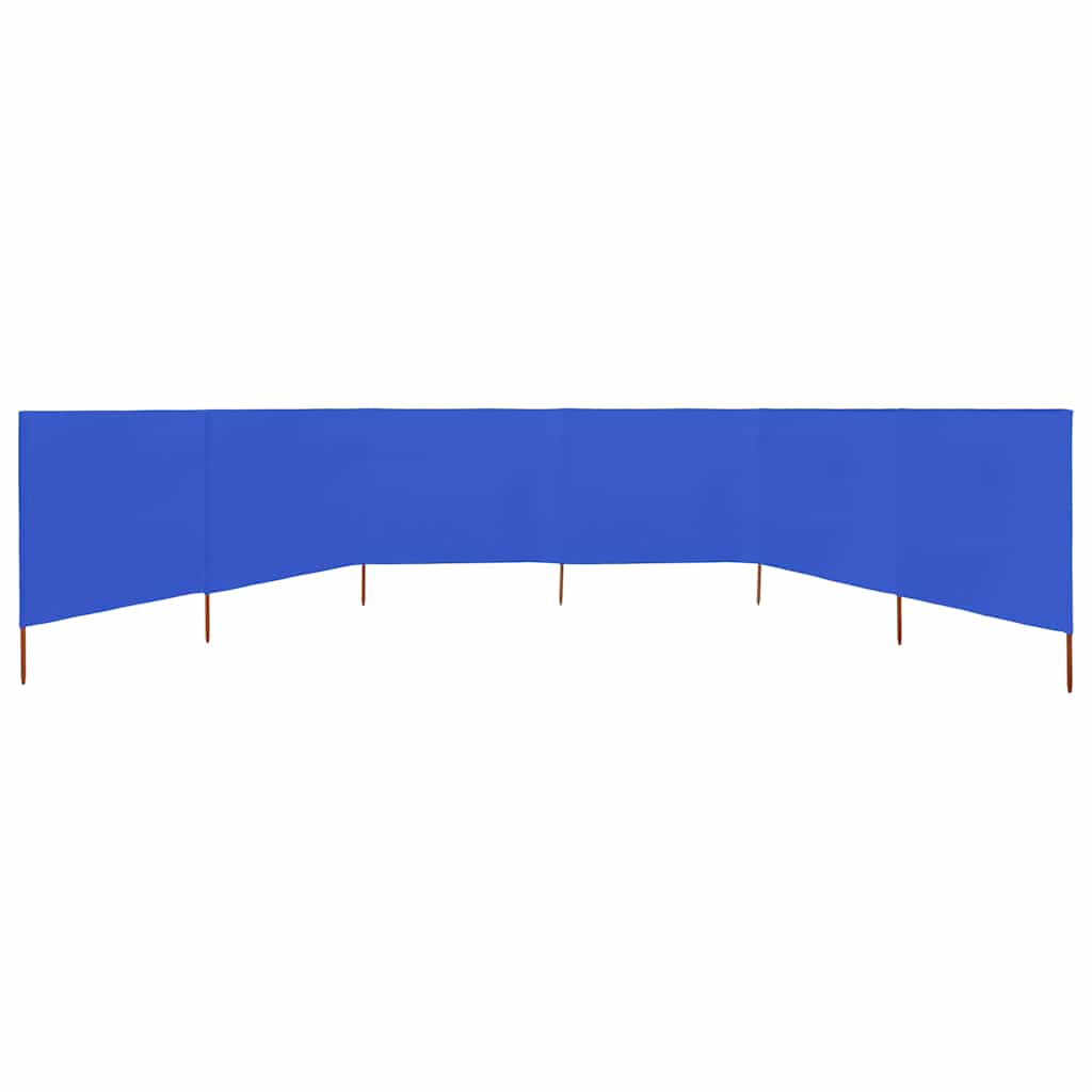 6-panel Wind Screen Fabric 800x160 cm Drop 160 cm Width 800 cm Blue