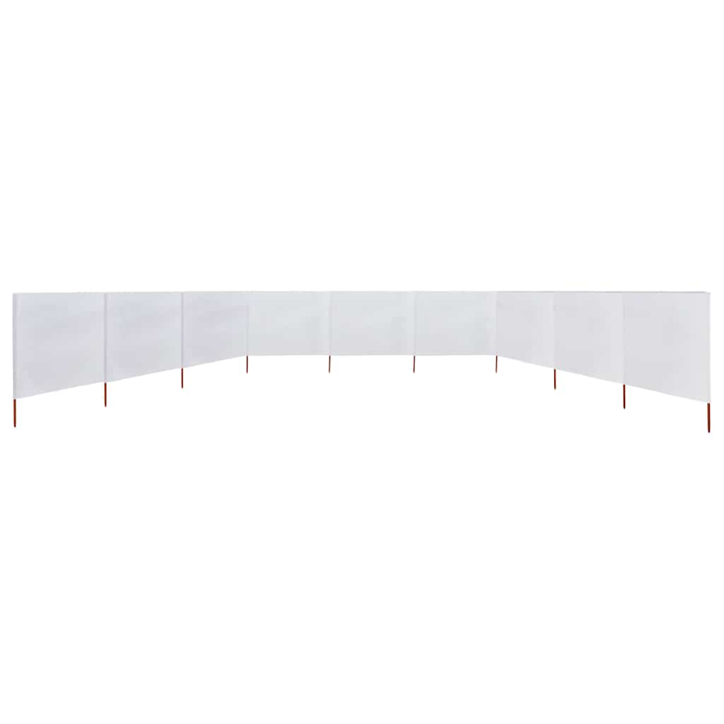 vidaXL 9-panel Wind Screen Fabric 1200x160 cm Sand White 3