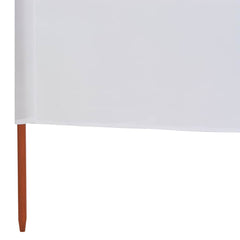 vidaXL 9-panel Wind Screen Fabric 1200x160 cm Sand White 5