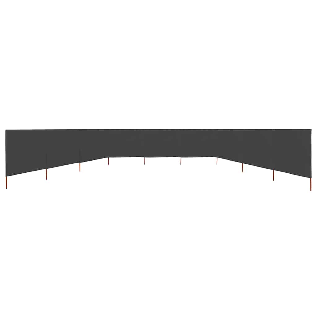 9-panel Wind Screen Fabric 1200x160 cm Drop 160 cm Width 1200 cm Anthracite
