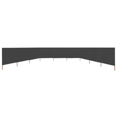 vidaXL 9-panel Wind Screen Fabric 1200x160 cm Anthracite 3