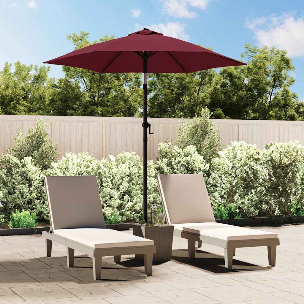 Parasol 200x224 cm Aluminium Burgundy