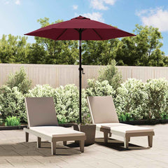 Parasol 200x224 cm Aluminium Burgundy