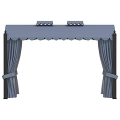 vidaXL Gazebo with Curtains 3x4 m Anthracite Steel 2