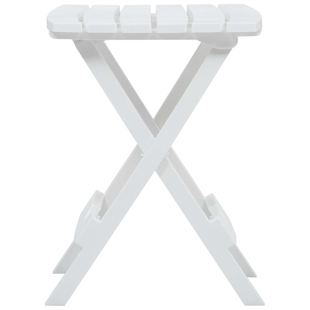 vidaXL Folding Garden Table | White | Polypropylene (PP) | Foldable 4