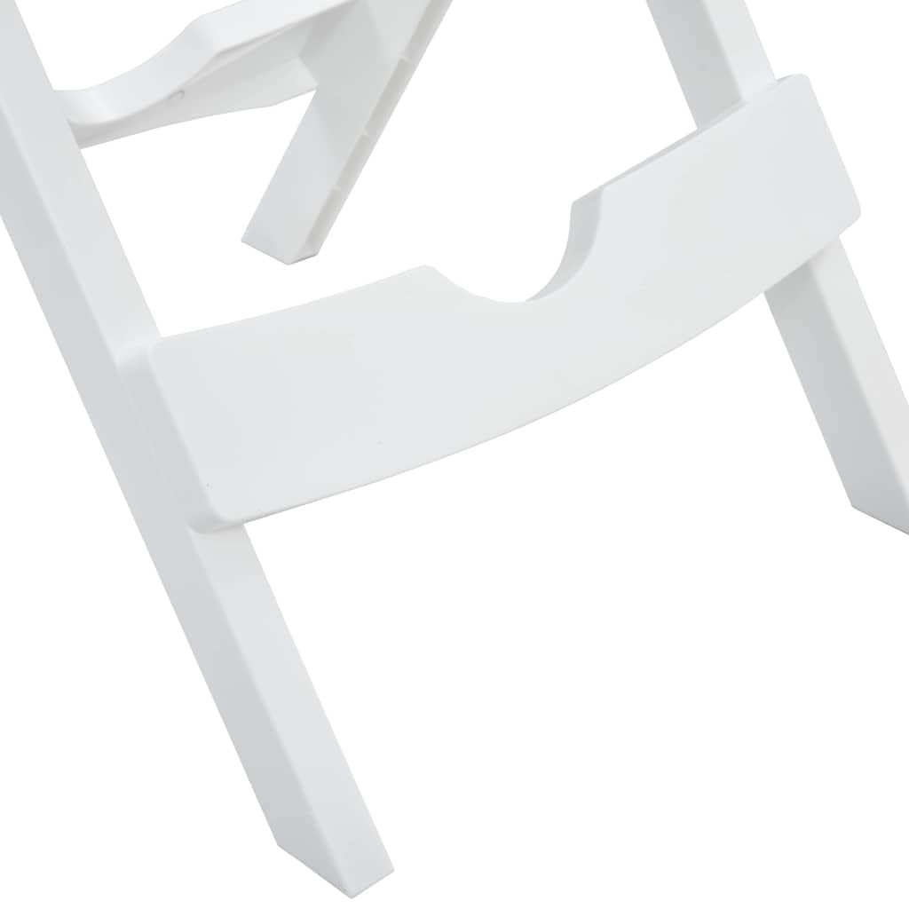 vidaXL Folding Garden Table | White | Polypropylene (PP) | Foldable 6