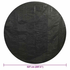 92160 vidaXL Pool Cover Black 527 cm PE 6