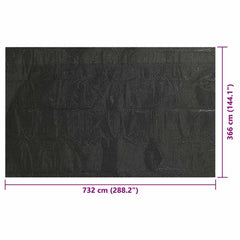 vidaXL Pool Cover | Black | PE (polyethylene) | 732x366 cm | Lightweight 6