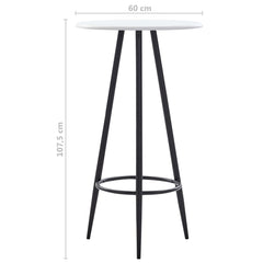 vidaXL Bar Table | White | MDF with PVC coating | 60 x 107.5 cm | Durable 4