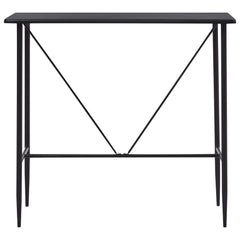 vidaXL Bar Table Black 120x60x110 cm MDF 2