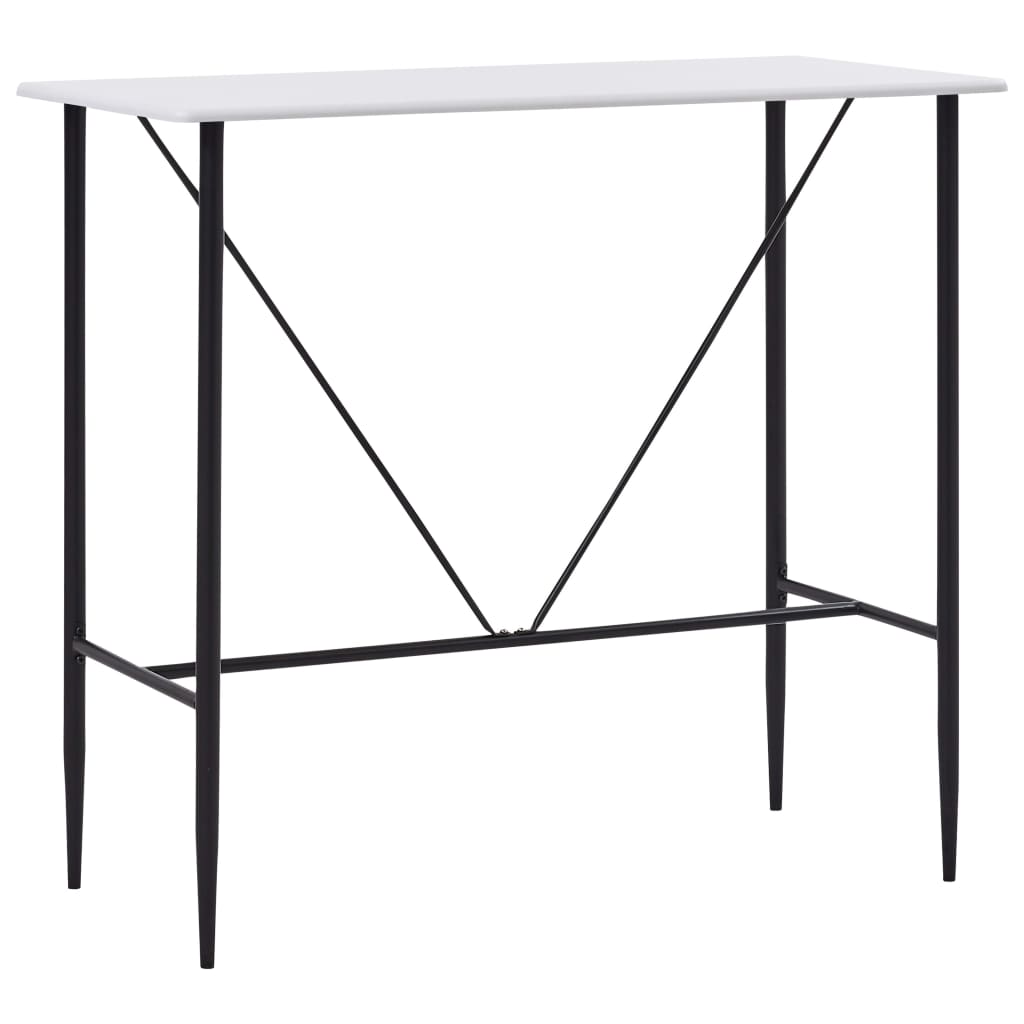 vidaXL Bar Table White 120x60x110 cm MDF 1