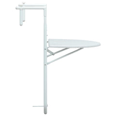 vidaXL Balcony Table | White | Plastic | Small | Foldable | Balcony Table 3