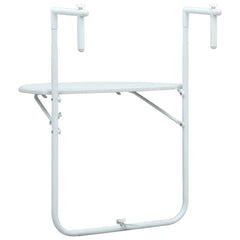 vidaXL Balcony Table | White | Plastic | Small | Foldable | Balcony Table 4