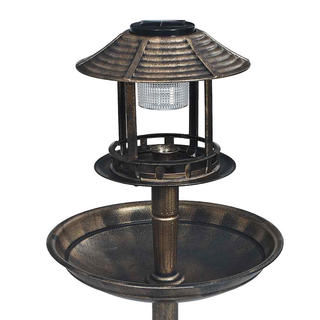 vidaXL Bird Bath | Bronze | Weather resistant plastic | Decorative Inlays 3