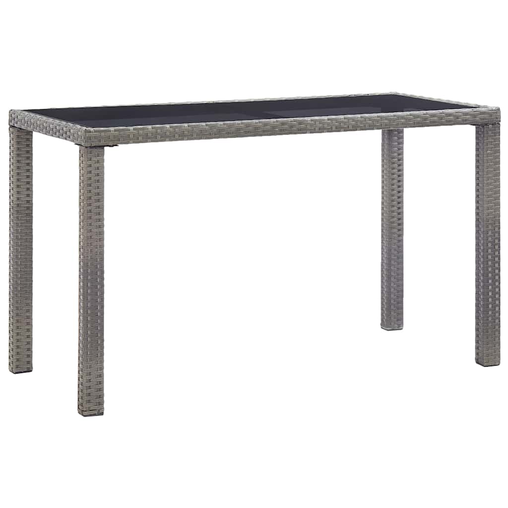 Garden Table 123x60x74 cm Poly Rattan Anthracite