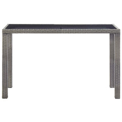 Garden Table 123x60x74 cm Poly Rattan Anthracite
