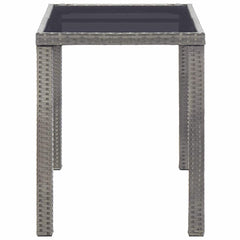 Garden Table 123x60x74 cm Poly Rattan Anthracite