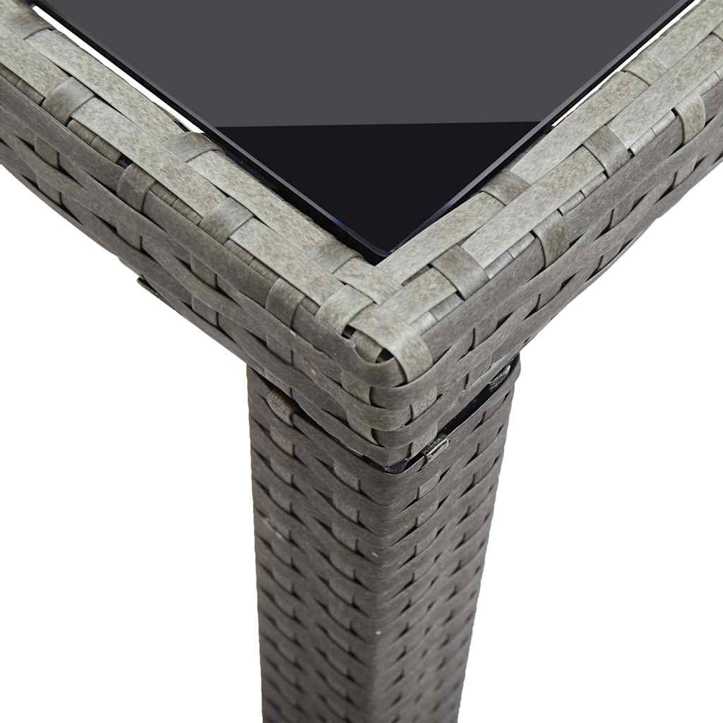 Garden Table 123x60x74 cm Poly Rattan Anthracite