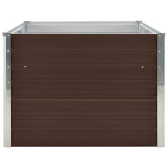 vidaXL Raised Garden Bed | Brown | Galvanised steel | Large | Durable 4