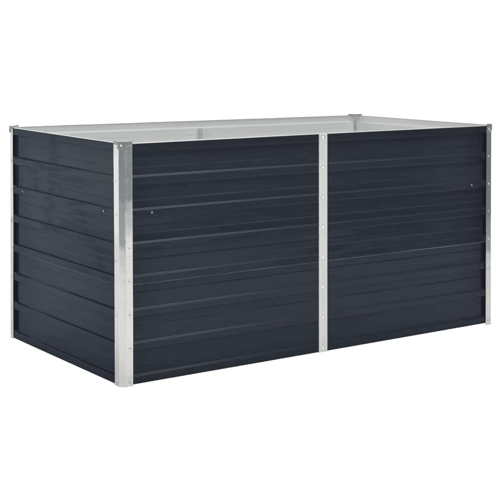 vidaXL Raised Garden Bed | Anthracite | Galvanised steel | 160x80x45 cm 2
