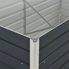 vidaXL Raised Garden Bed | Anthracite | Galvanised steel | 160x80x45 cm 5