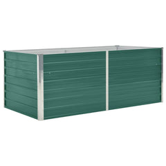 vidaXL Raised Garden Bed | Green | Galvanised steel | 160x80x45 cm | Tough 2