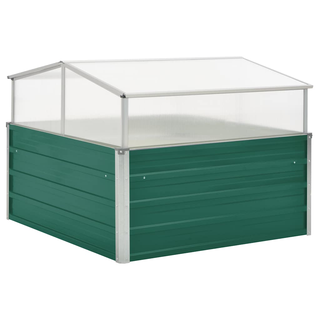 Greenhouse 100x100x85 cm Galvanised Steel Green