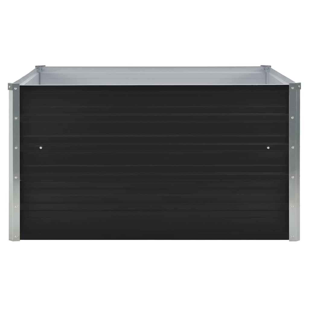 vidaXL Raised Garden Bed | Anthracite | Galvanised Steel | 100x100 cm 3