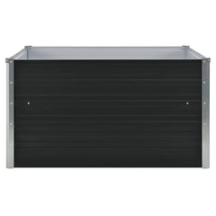 vidaXL Raised Garden Bed | Anthracite | Galvanised Steel | 100x100 cm 3