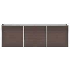 vidaXL Garden Raised Bed Galvanised Steel 240x40x77 cm Brown 4