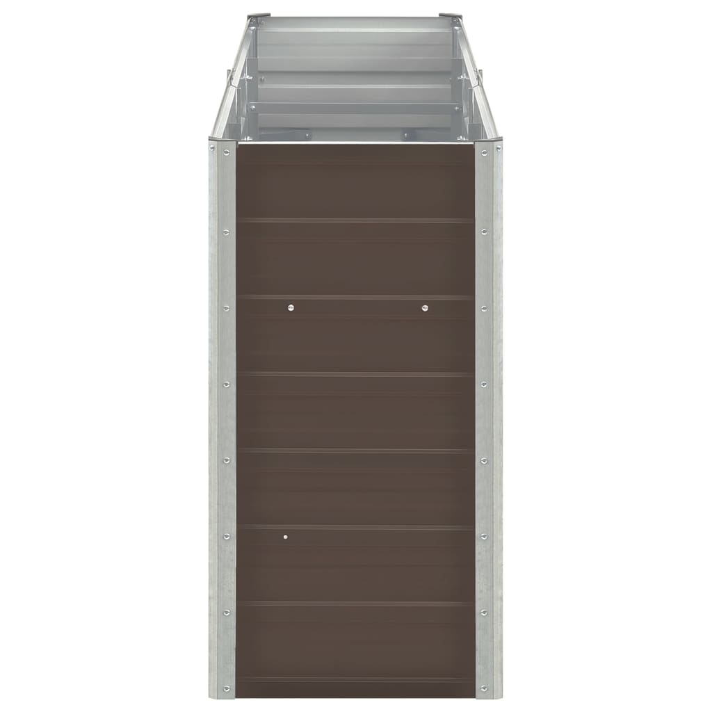 vidaXL Garden Raised Bed Galvanised Steel 240x40x77 cm Brown 5