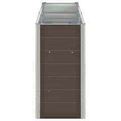 vidaXL Garden Raised Bed Galvanised Steel 240x40x77 cm Brown 5