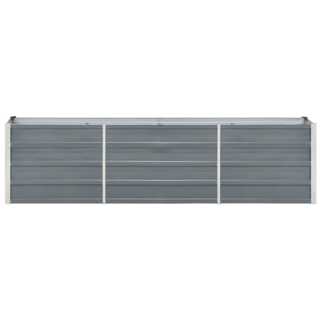 vidaXL Raised Bed | Grey | Galvanised steel | 240 x 40 x 45 cm | Durable 3