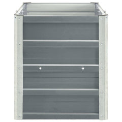 vidaXL Raised Bed | Grey | Galvanised steel | 240 x 40 x 45 cm | Durable 4