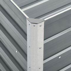 vidaXL Raised Bed | Grey | Galvanised steel | 240 x 40 x 45 cm | Durable 5