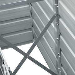 vidaXL Raised Bed | Grey | Galvanised steel | 240 x 40 x 45 cm | Durable 6