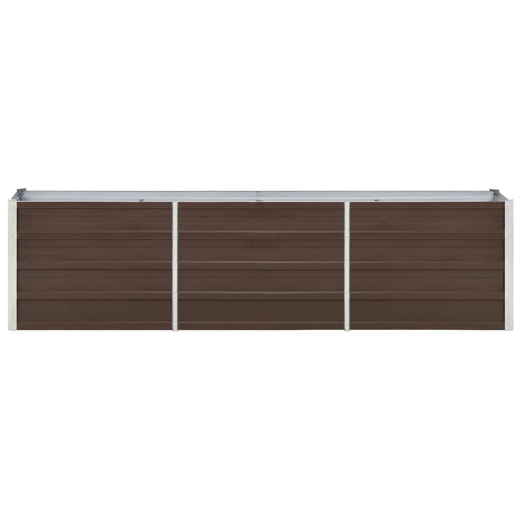 vidaXL Large Galvanised Steel Raised Garden Bed | Brown | 240x40x45 cm 4