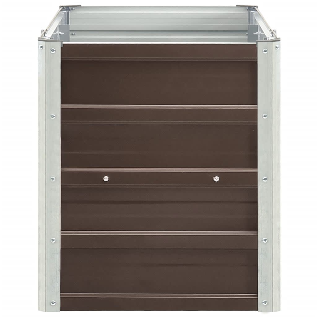 vidaXL Large Galvanised Steel Raised Garden Bed | Brown | 240x40x45 cm 5