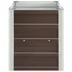 vidaXL Large Galvanised Steel Raised Garden Bed | Brown | 240x40x45 cm 5