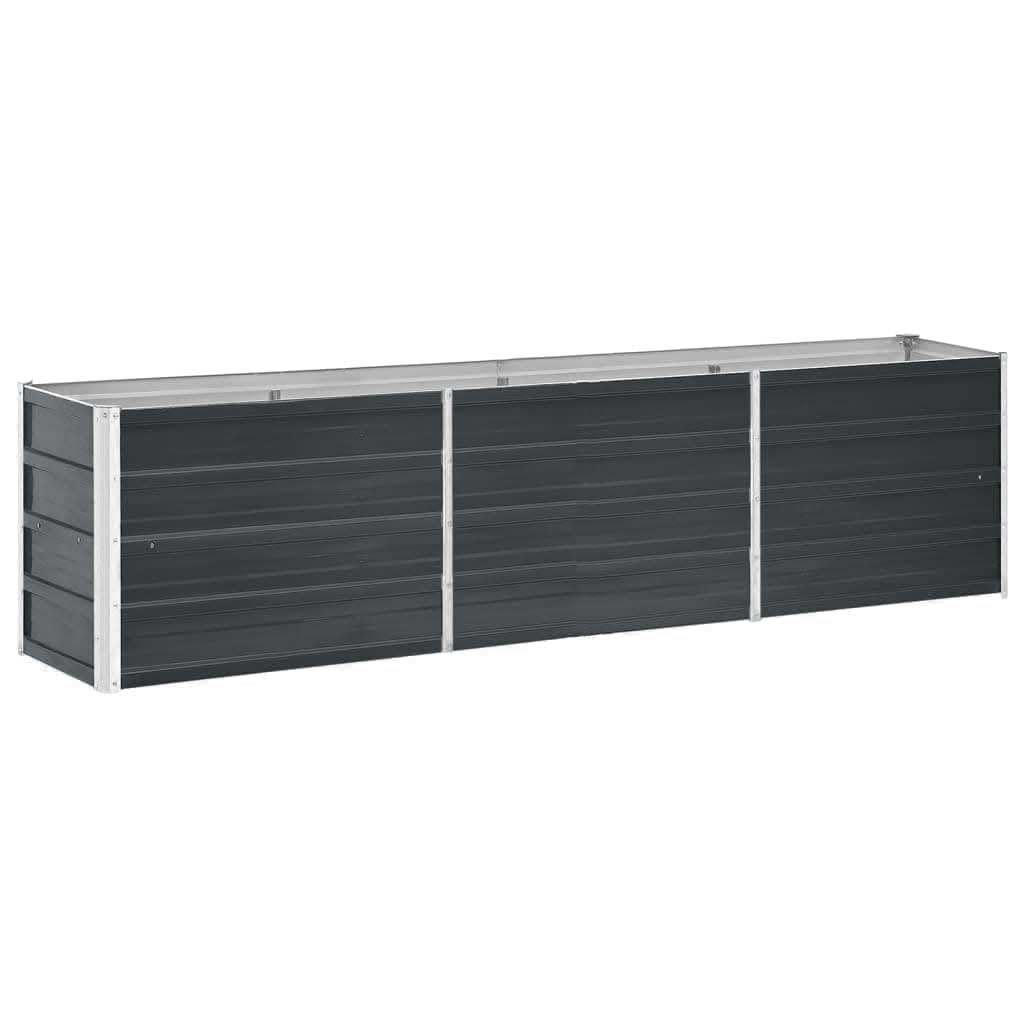vidaXL Raised Bed | Anthracite | Galvanised steel | 240x40x45 cm | Durable 2