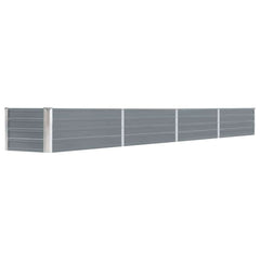 vidaXL Garden Raised Bed Galvanised Steel Grey