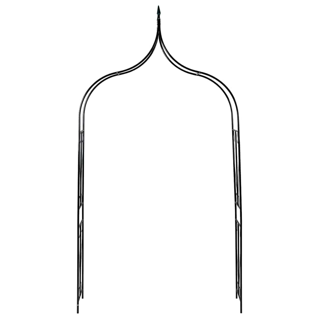 vidaXL Garden Arch Dark Green 142x37x275 cm Iron 2