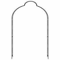 vidaXL Garden Arch Black 150x34x240 cm Iron 2