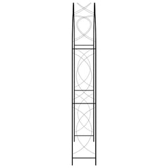 vidaXL Garden Arch Black 150x34x240 cm Iron 3