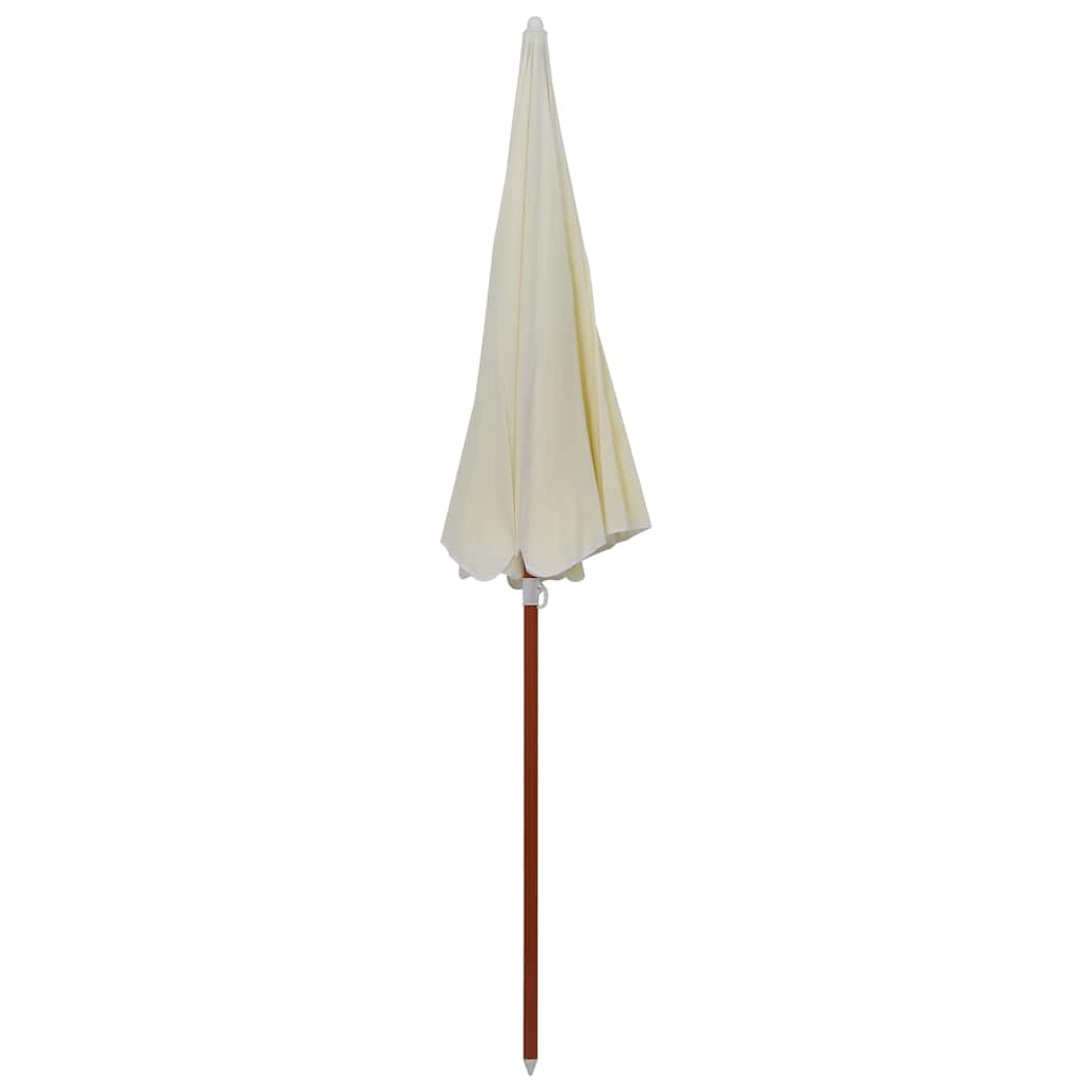 vidaXL Garden Parasol with Steel Pole 240 cm Sand 2